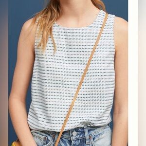 Seen Worn Kept Sleeveless Top Metallic Embroidery Tie Neck Keyhole Purple Teal 2